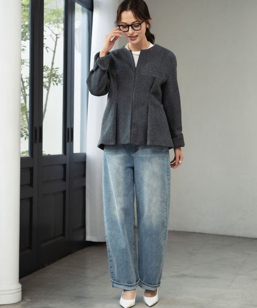 本日限定価格!!【2025春】新品タグ有!ノーカラージャケット ELFRANK ジャケット ノーカラージャケット 「2025AW」ノーカラー