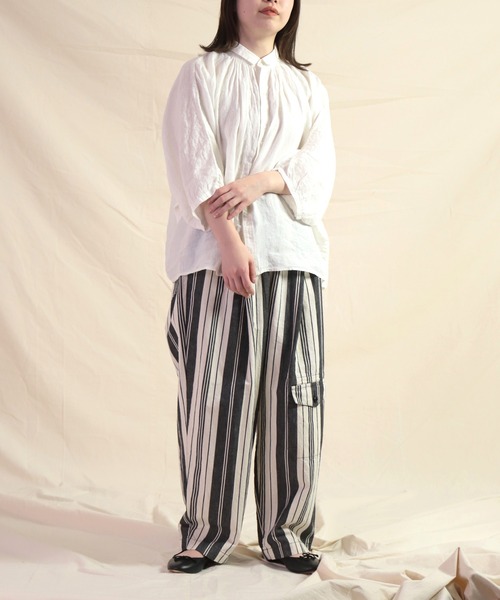 「Brocante」 長袖ブラウス 2 ネイビー レディース_画像9