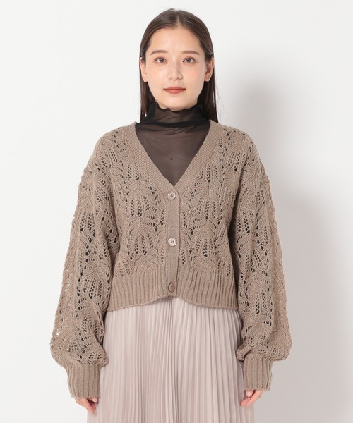 「mysty woman」 ニットカーディガン FREE ブルー レディース_画像6