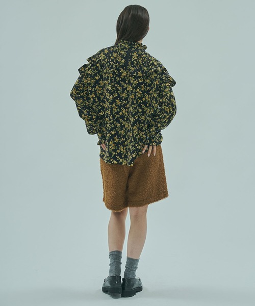 ROSE BUD（ローズバッド） ブラウス シャツ FLOWER PRINT BLOUSE