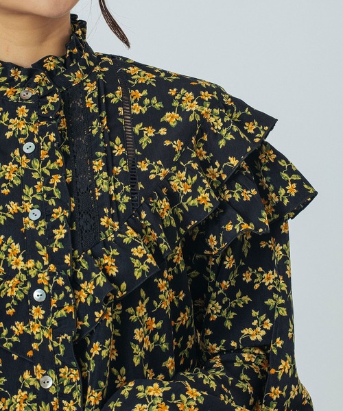 ROSE BUD（ローズバッド） ブラウス シャツ FLOWER PRINT BLOUSE