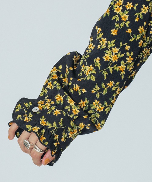 ROSE BUD（ローズバッド） ブラウス シャツ FLOWER PRINT BLOUSE