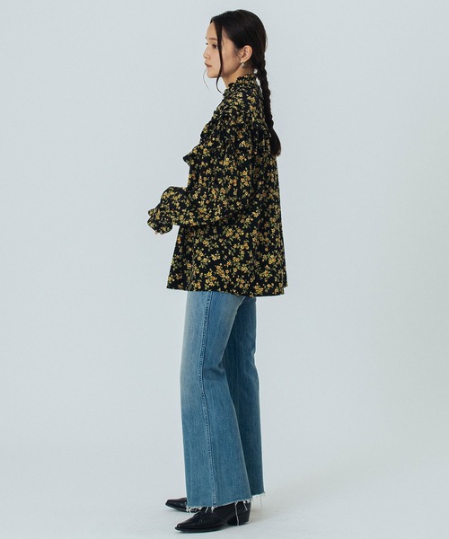 ROSE BUD（ローズバッド） ブラウス シャツ FLOWER PRINT BLOUSE