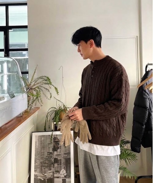 NOWLE（ノウル） セーター ニット ケーブル 厚手 「NOWLE」ケーブル