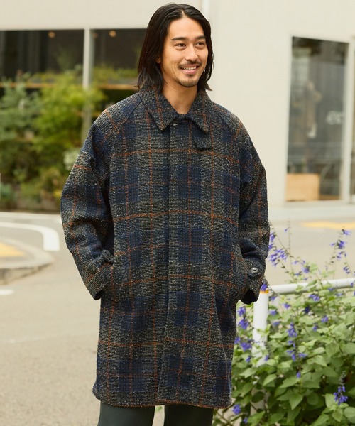 THE CRAFT CREW PRODUCTS ステンカラーコート コート テックツイード