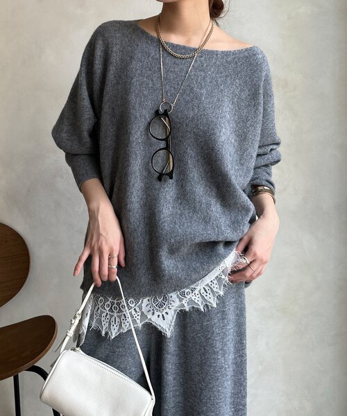 DouDou（ドゥドゥ） ニット セーター メリノウール100%ボートネック