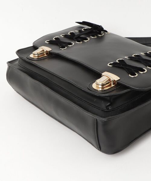 「HONEY MI HONEY」 リボンショルダーバッグ - ブラック レディース_画像4