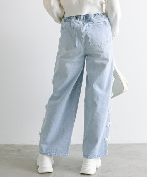 「OLIVE des OLIVE」 デニムパンツ MEDIUM グレー レディース_画像4