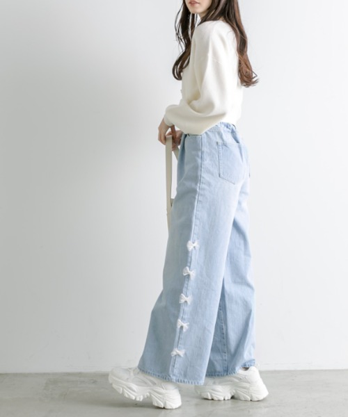 「OLIVE des OLIVE」 デニムパンツ MEDIUM グレー レディース_画像6