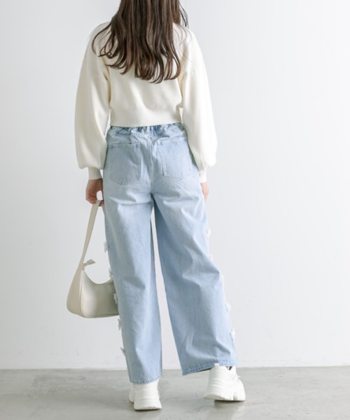 「OLIVE des OLIVE」 デニムパンツ MEDIUM グレー レディース_画像7