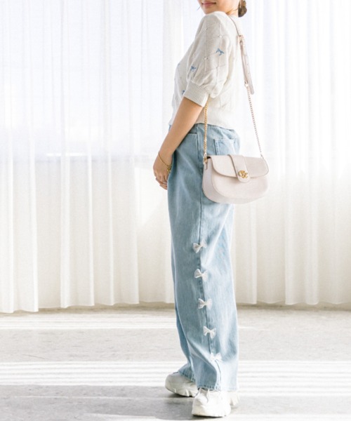 「OLIVE des OLIVE」 デニムパンツ MEDIUM グレー レディース_画像8