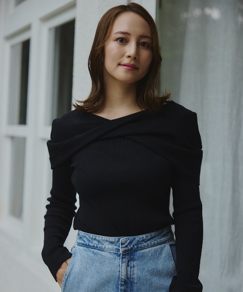 「CELFORD」 長袖ニット 36 オフホワイト レディース_画像2