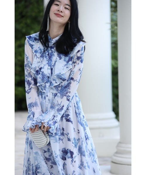 「CAWAII」 長袖ワンピース FREE ブルー レディース_画像7