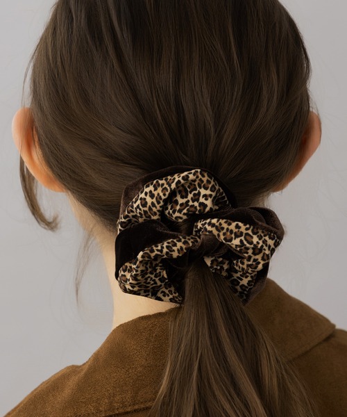 シュシュ 「LA MUE」レオパード柄×ベロアシュシュ : ZOZOTOWN Yahoo!店