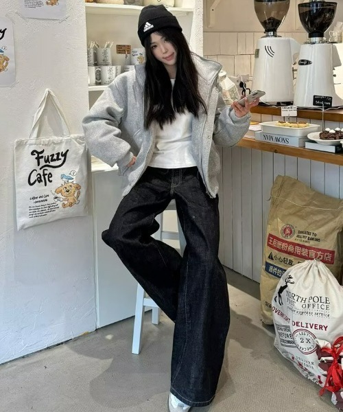 ワイドパンツ パンツ カーブドワイドレッグデニム メンズ レディース