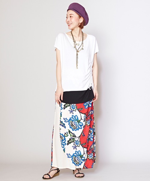 「チャイハネ」 イージーパンツ FREE オレンジ レディース_画像4