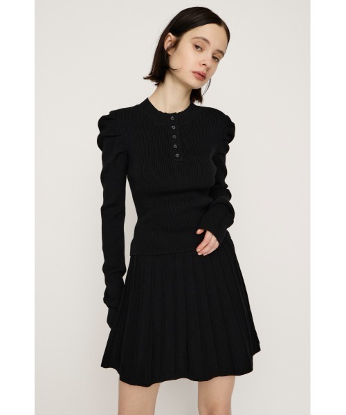 SLY（スライ） ワンピース TUCK SLEEVE FLARE KNIT 2P タックスリーブ