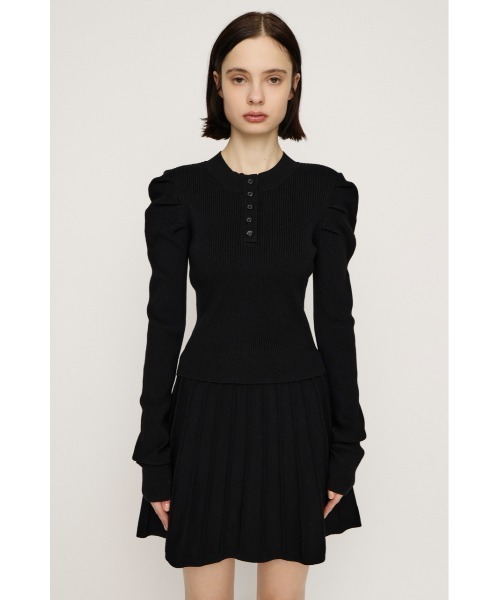 タグ付き未使用Sleeve Flare KNITスリーブフレアニット SLY（スライ） ワンピース TUCK SLEEVE FLARE KNIT 2P タックスリーブ