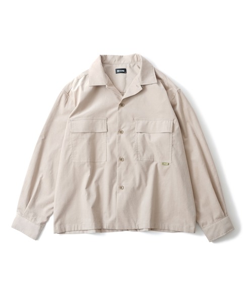 「Subciety」 長袖シャツ MEDIUM ベージュ メンズ_画像4