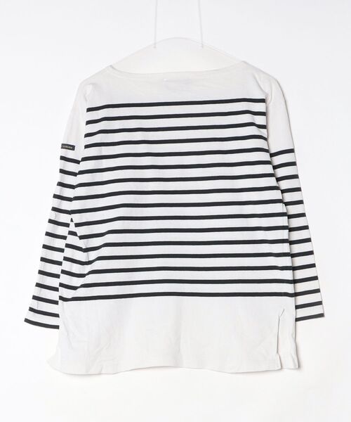 「Le Minor」 ボーダー柄長袖カットソー OS ホワイト レディース_画像2