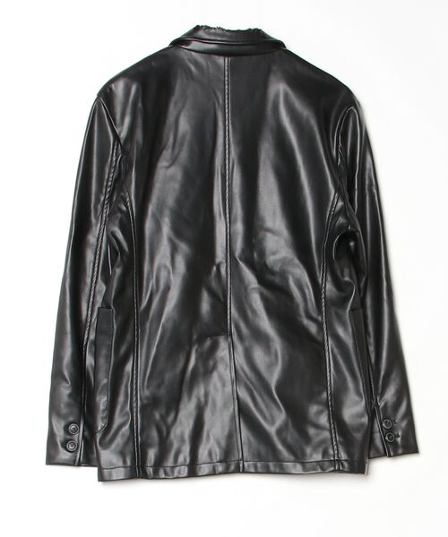 「VICTIM」 レザージャケット MEDIUM ブラック メンズ_画像2