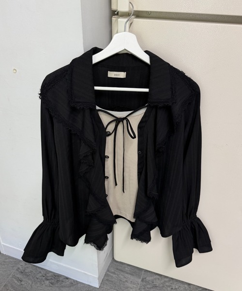 ブラウス シャツ ruffle collared blouse / ラッフルカラーブラウス