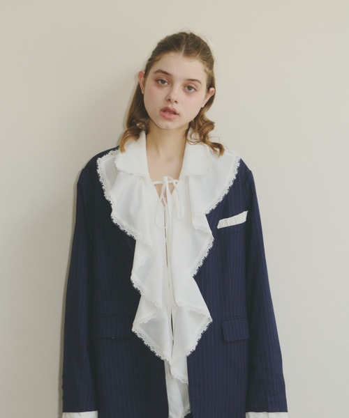 ブラウス シャツ ruffle collared blouse / ラッフルカラーブラウス