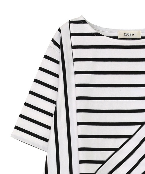 「ZUCCa」 半袖Tシャツ M size ネイビー レディース_画像3