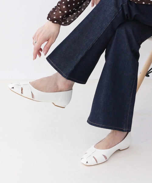 パンプス グルカフラットシューズ「低反発スポンジ入り」の画像