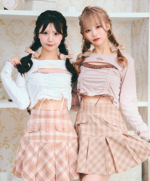 LAFARY（ラファリー） tシャツ ドロストリボントップス レディース