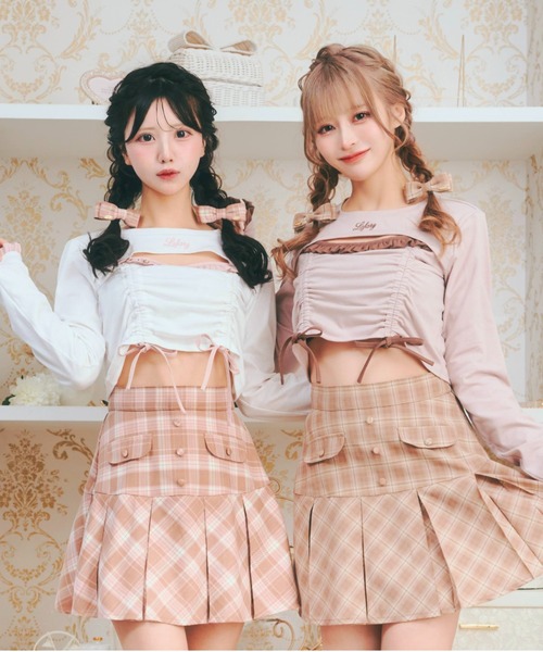 LAFARY（ラファリー） tシャツ ドロストリボントップス レディース