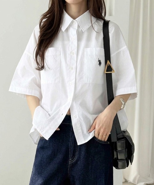 U.S. POLO ASSN.（ユーエスポロアッスン） ブラウス シャツ 半袖 GeeRA