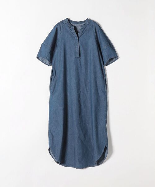 「SHIPS any」 半袖ワンピース ONE SIZE ブルー レディース_画像3