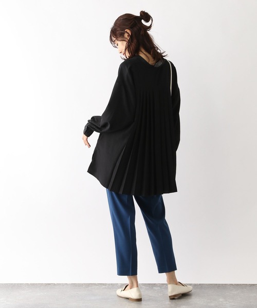 「GLOBAL WORK」 長袖ブラウス MEDIUM ブラック レディース_画像5