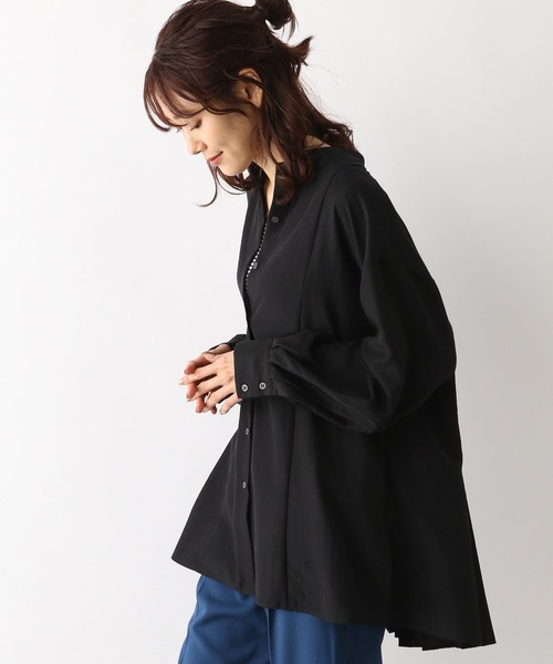 「GLOBAL WORK」 長袖ブラウス MEDIUM ブラック レディース_画像7