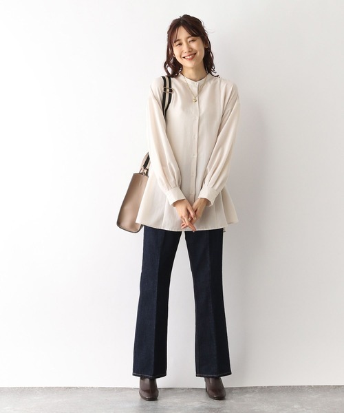 「GLOBAL WORK」 長袖ブラウス MEDIUM ブラック レディース_画像9