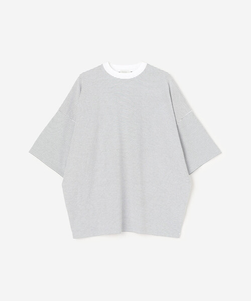 tシャツ handvaerk | 60/2 ビッグクルーネックTシャツ STRIPE MEN メンズの画像