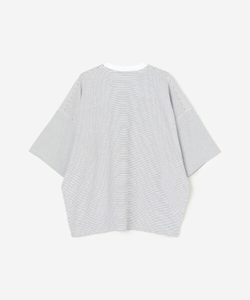 tシャツ handvaerk | 60/2 ビッグクルーネックTシャツ STRIPE MEN メンズの画像