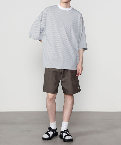tシャツ handvaerk | 60/2 ビッグクルーネックTシャツ STRIPE MEN メンズの画像