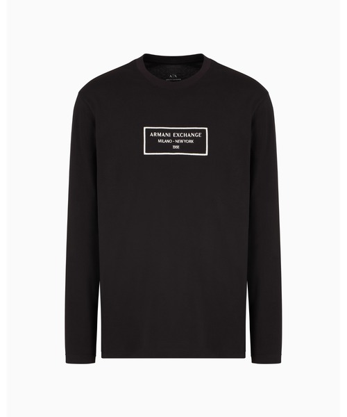 「ARMANI EXCHANGE」 長袖Tシャツ MEDIUM ブラック メンズ_画像2
