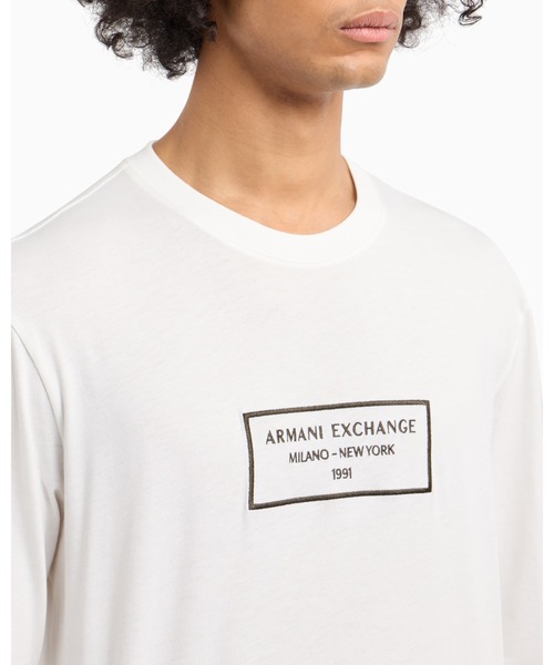 「ARMANI EXCHANGE」 長袖Tシャツ MEDIUM ブラック メンズ_画像4