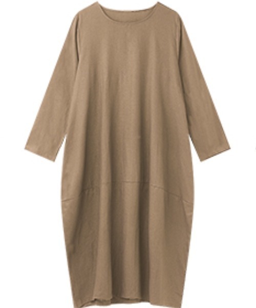 「COCOMOMO」 7分袖ワンピース X-LARGE レッド レディース_画像4