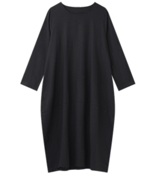 「COCOMOMO」 7分袖ワンピース X-LARGE レッド レディース_画像9