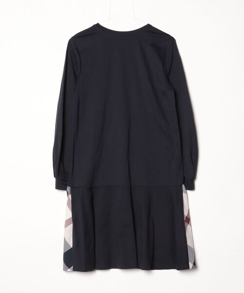 ブルーレーベルクレストブリッジネイビー 長袖 ひざ丈ワンピース38 BLUE LABEL CRESTBRIDGE（ブルーレーベルクレストブリッジ） 長袖