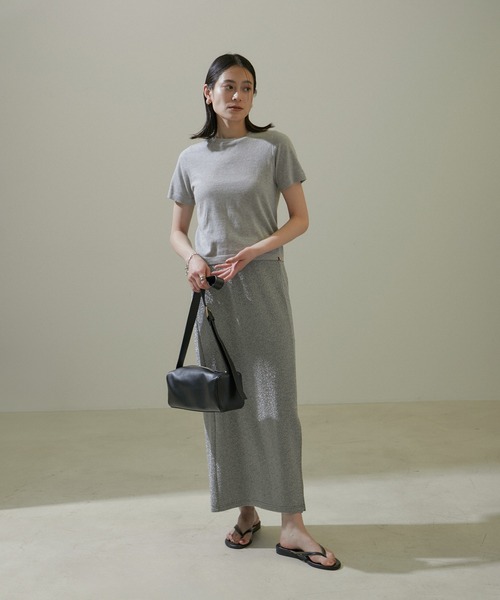 「SALON adam et rope'」 タイトスカート FREE シルバー レディース_画像5