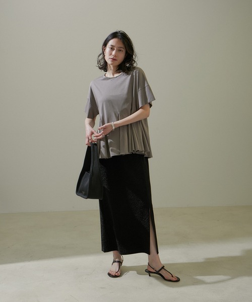 「SALON adam et rope'」 タイトスカート FREE シルバー レディース_画像6