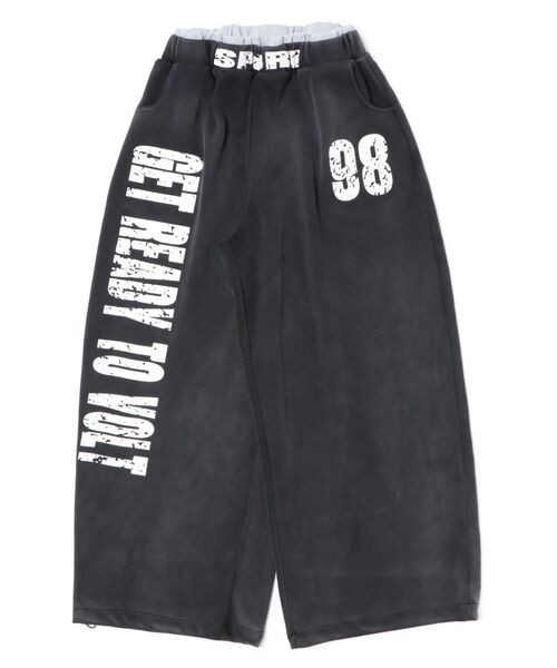 スウェットパンツ ジャージ a.p.o.v. ダーティースプレーダブルウエストスウェットパンツ メンズ レディースの画像