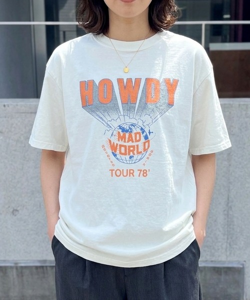 tシャツ 「HOUSTON」ヒューストン PIGMENT PRINT TEE (HOWDY