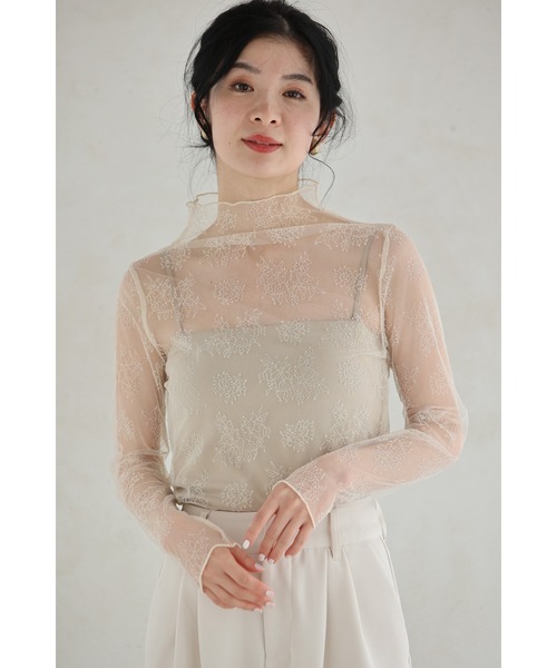 「CAWAII」 長袖カットソー L～LL アイボリー レディース_画像5