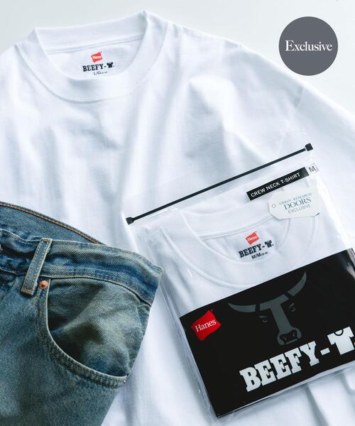 Hanes（ヘインズ） tシャツ 「別注」HANES×DOORS BEEFY-T DOORS FIT
